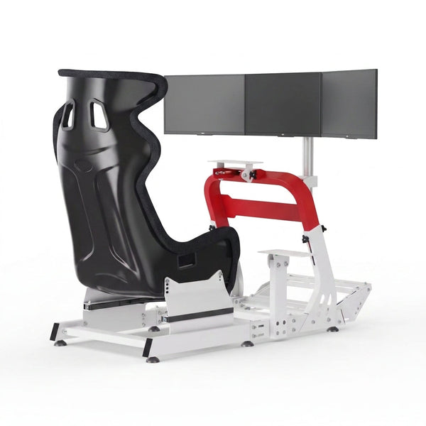 ApexDrive Triple-Screen Racing Simulator Cockpit — Studio Shot