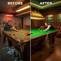 Imperial Verdant 12-Foot Snooker Table — Before & After