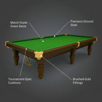Imperial Verdant 12-Foot Snooker Table — infographic