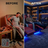 Luxora Elite Recliner Duo — Before & After