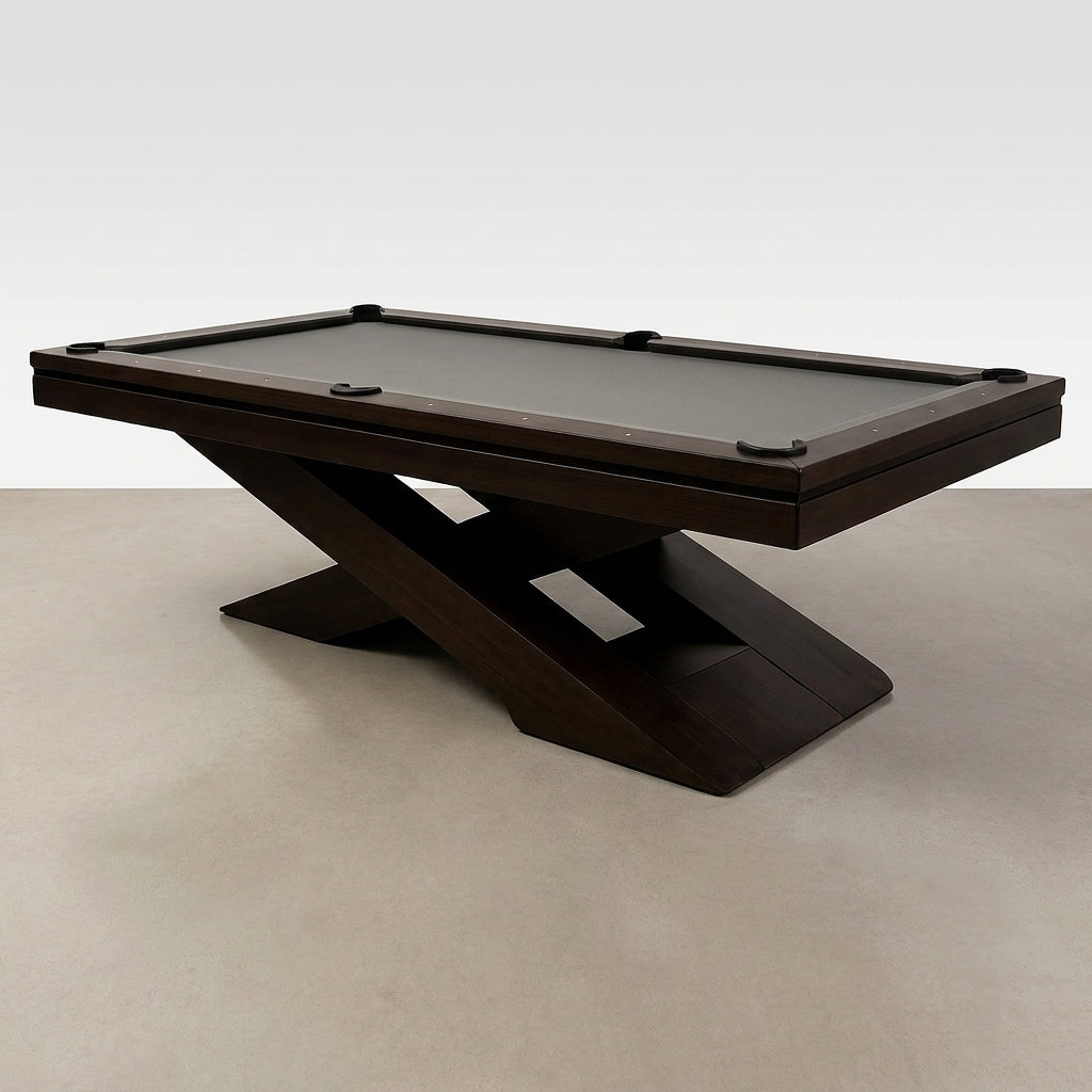 Meridian Atelier X-Frame 8-Foot Designer Pool Table — Studio Shot