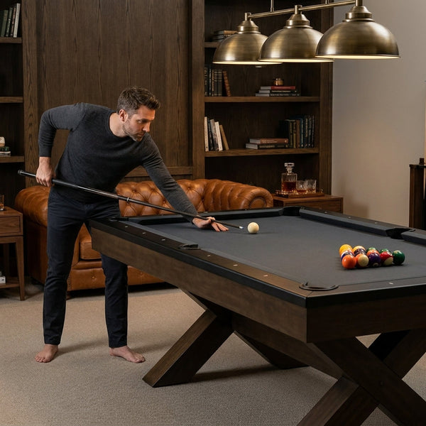 Designer Pool Table Built for Tournament Play, 8-Foot Regulation Size, Three-Piece Slate Bed, Precision Roll