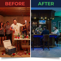 Orion Luxe LED Mahogany Home Bar — Before & After