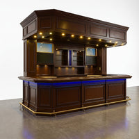 Orion Luxe LED Mahogany Home Bar — Studio Shot