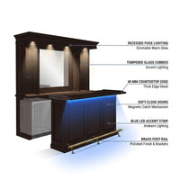 Orion Luxe LED Mahogany Home Bar — How It Works