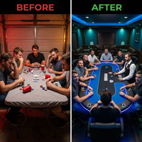 RoyalFlush Pro Dealer Poker Table — Before & After