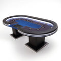 Professional Poker Table Built to Host Casino-Quality Games, 10-Player Capacity, Dealer Position, Premium Leather