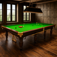 Professional Snooker Table Built for Tournament Play, 12-Foot Regulation, Precision Ground Slate, Hardwood Frame