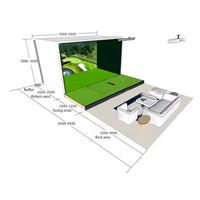 Golf Simulator Built for Home Training, HD Projection, Advanced Ball Tracking, Steel Frame Construction