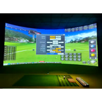 Golf Simulator Built for Home Training, HD Projection, Advanced Ball Tracking, Steel Frame Construction